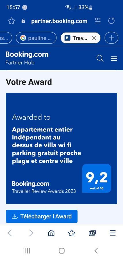 Appartement Entier Au Dessus De Villa, Climatisation Reversible Poele A Bois Tres Chaleureux , Wi Fi Parking Privee Gratuit Situation 500 M, Plage Et Centre Ville Sanary-sur-Mer Exterior foto